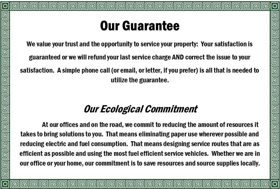 Best guarantee in the pest control business.