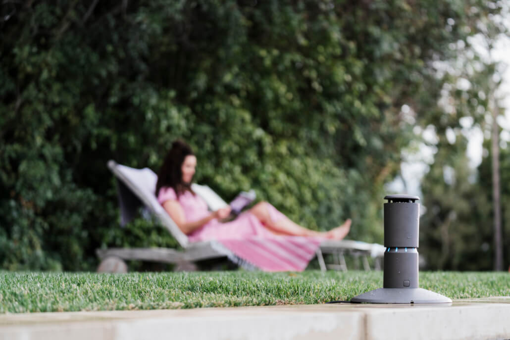 Thermacell repeller in use on a patio